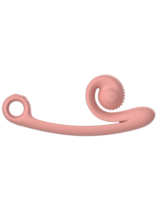 Snail Vibe Curve Rechargeable Dual Vibrator Peachy Pink {% if variant != 'Default Title' and variant != blank %} {% endif %} Rabbit Vibrators