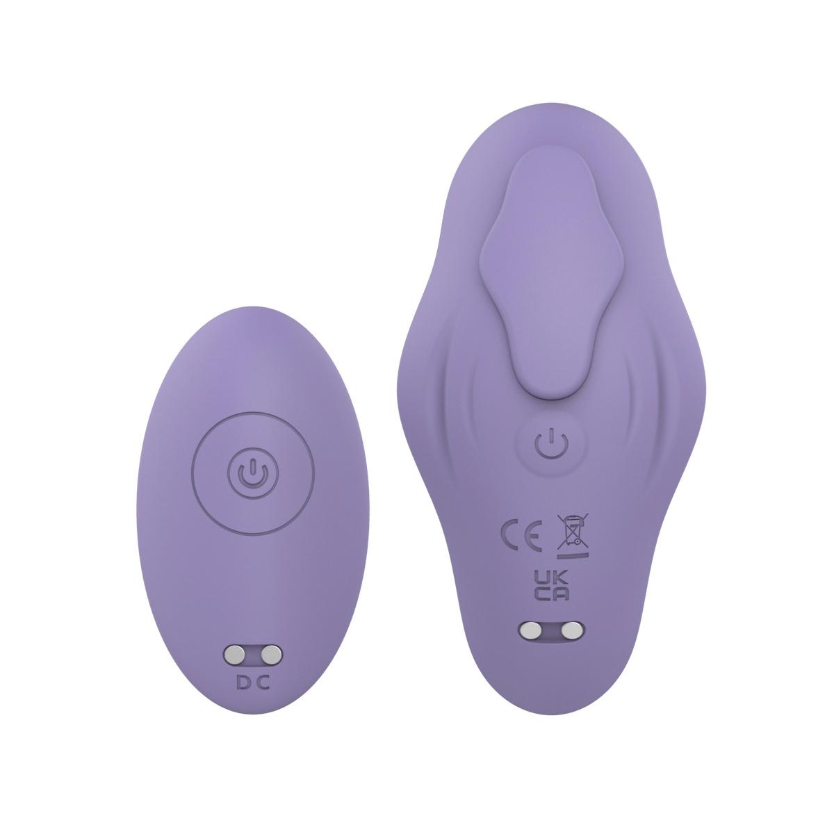 Playful Admirer Pleasures Rechargeable Panty Vibrator with Remote Lilac Mini & Slim Vibrators