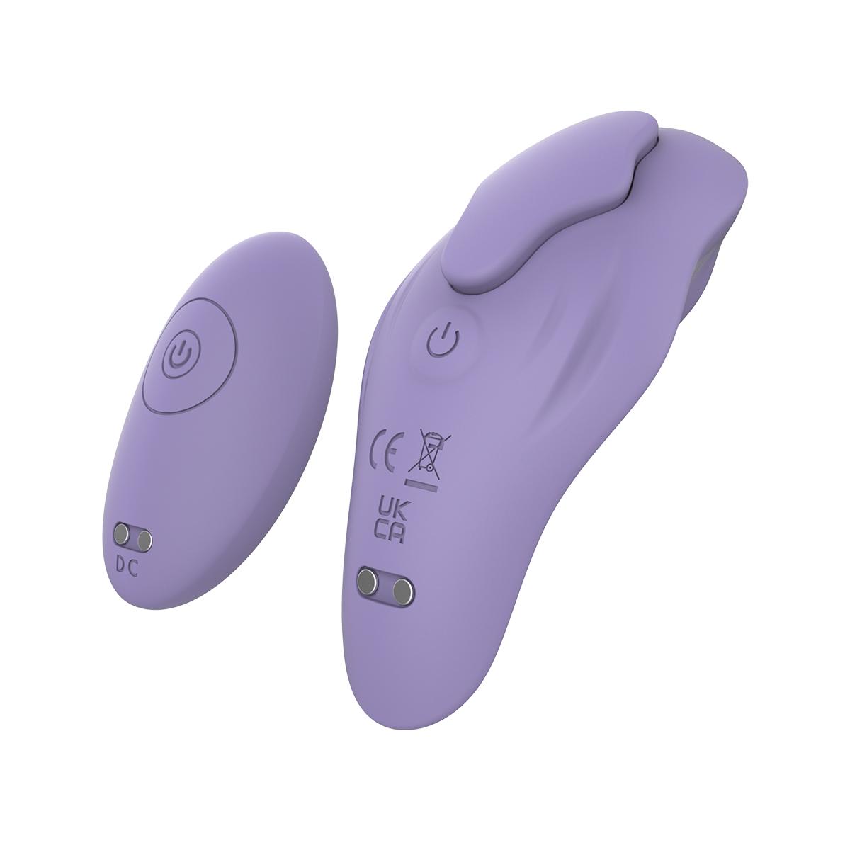 Playful Admirer Pleasures Rechargeable Panty Vibrator with Remote Lilac Mini & Slim Vibrators