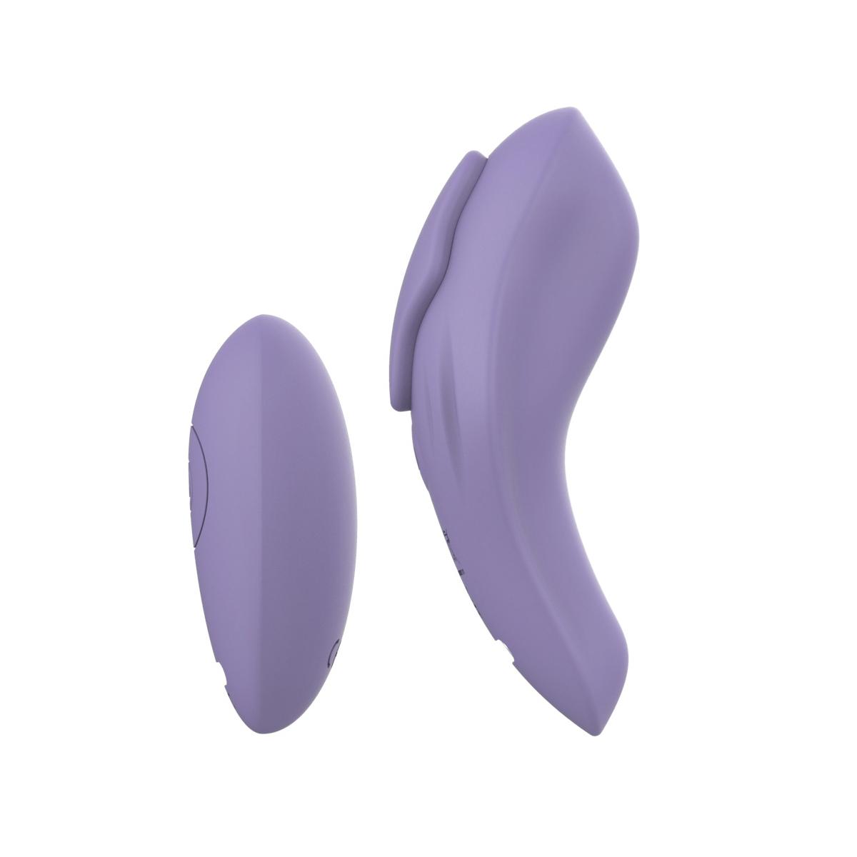 Playful Admirer Pleasures Rechargeable Panty Vibrator with Remote Lilac Mini & Slim Vibrators