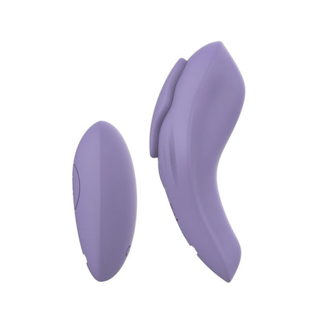 Playful Admirer Pleasures Rechargeable Panty Vibrator with Remote Lilac - Mini & Slim Vibrators