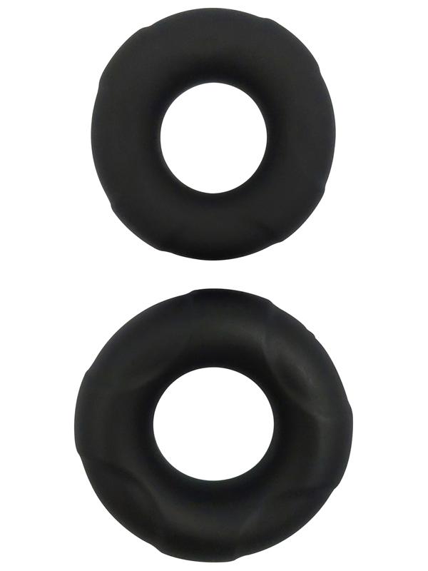 Playful Nero Liquid Silicone 2 Pack Cock Rings Silicone Cock Rings