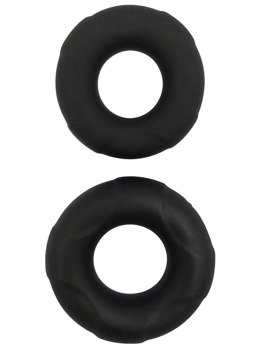 Playful Nero Liquid Silicone 2 Pack Cock Rings - Silicone Cock Rings