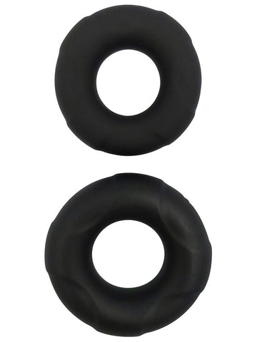 Playful Nero Liquid Silicone 2 Pack Cock Rings - Silicone Cock Rings