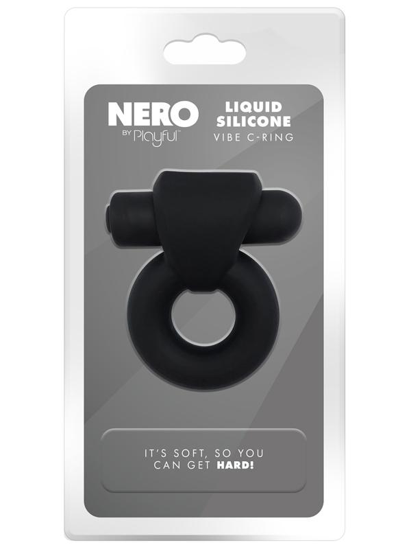 Playful Nero Liquid Silicone Vibe Cock Ring Silicone Cock Rings