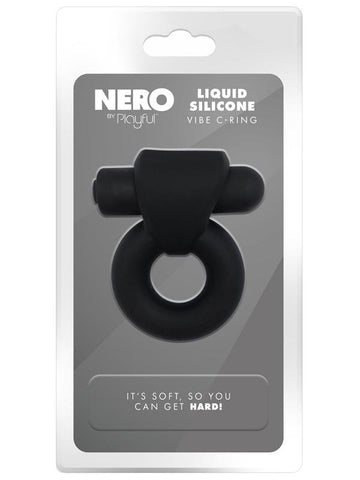 Playful Nero Liquid Silicone Vibe Cock Ring - Silicone Cock Rings