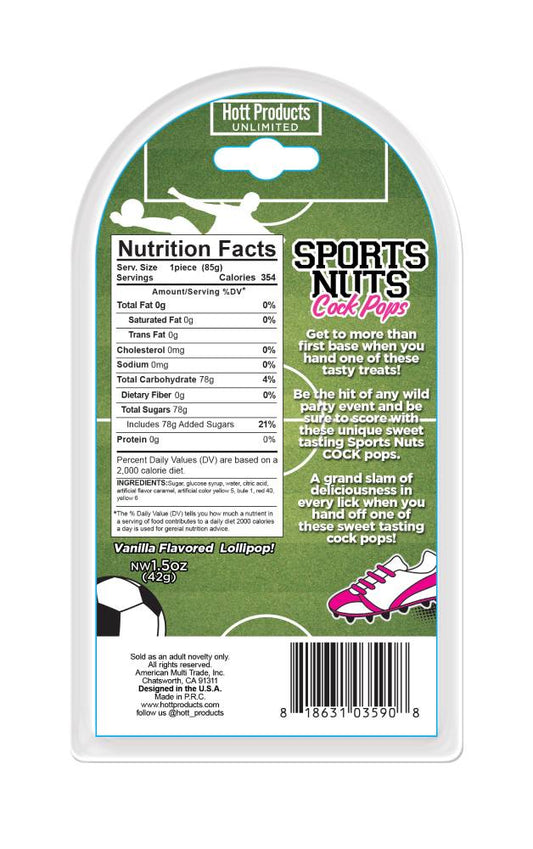 Hott Products Sports Nuts Cock Pop Dick Shaped Edible Candy - Party Gifts and Novelties