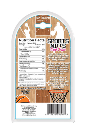 Hott Products Sports Nuts Cock Pop Dick Shaped Edible Candy - Party Gifts and Novelties