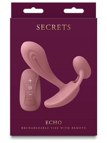 NS Novelties Secrets Echo Clitoris & G Spot Massager Dusty Rose - G-Spot Vibrators