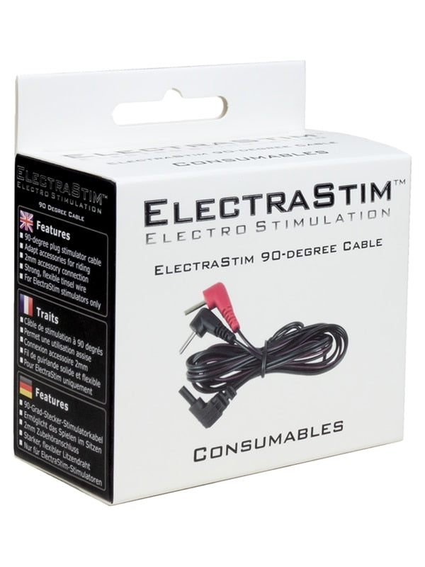 Electrastim Replacement Cable with 90 Degree Plugs Vibrator Accessories