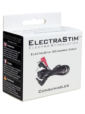 Electrastim Replacement Cable with 90 Degree Plugs - Vibrator Accessories