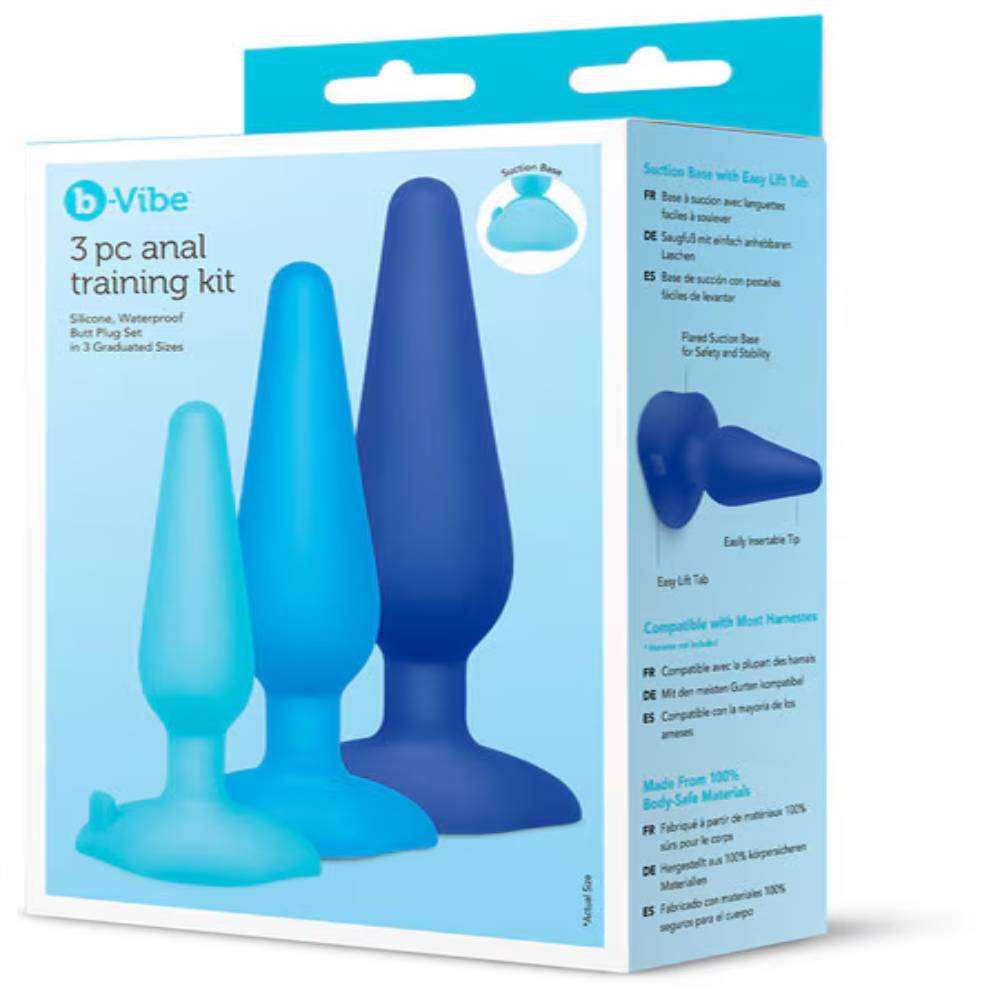 B-Vibe 3 Piece Anal Training Butt Plug Kit Butt Plugs