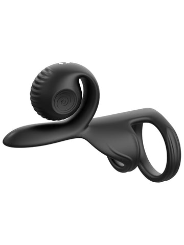 Snail Vibe Jovi Vibrating Couples Ring Black - Vibrating Cock Rings