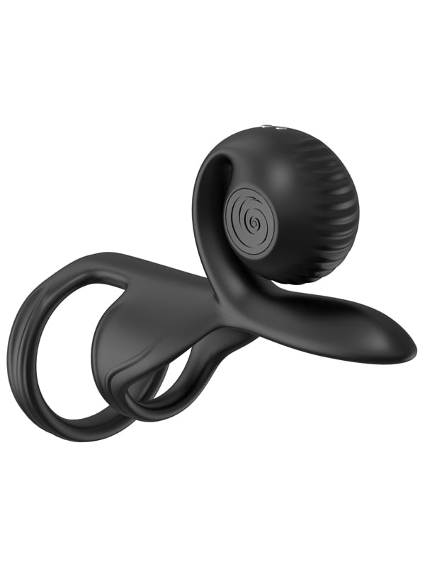 Snail Vibe Jovi Vibrating Couples Ring Black Vibrating Cock Rings