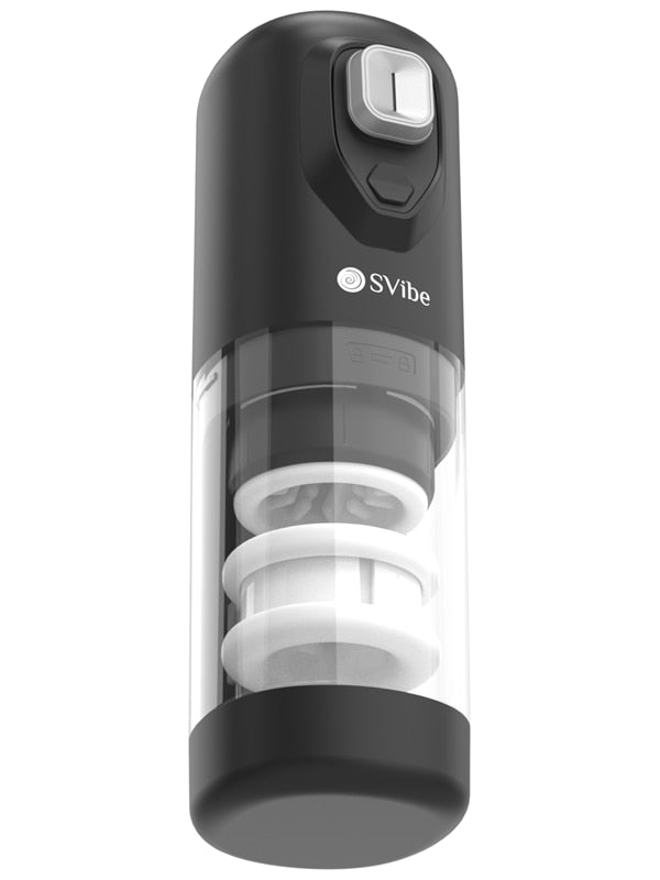 Svibe Ikon Spark Mens Masturbator Transparent Black Masturbators and Strokers