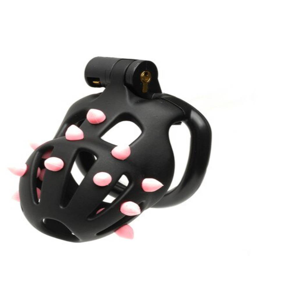 Sport Fucker FlexiSpike by CellMate Male Chastity Device Black/Pink Male Chastity