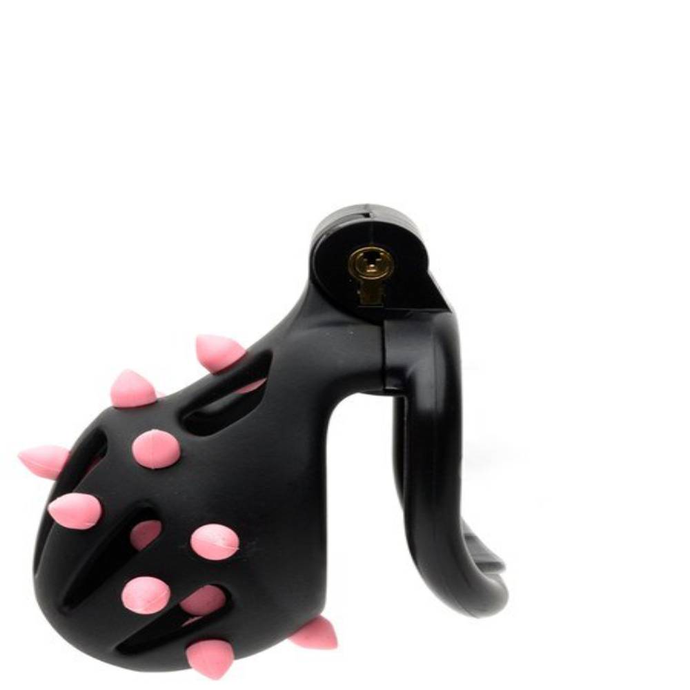 Sport Fucker FlexiSpike by CellMate Male Chastity Device Black/Pink Male Chastity