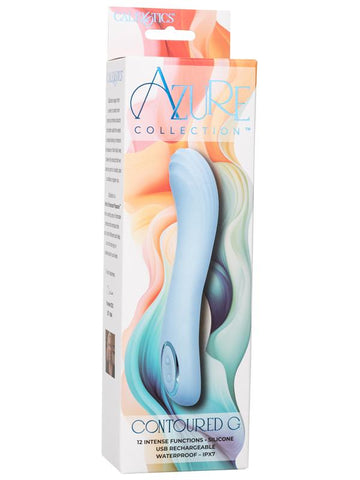 California Exotics Azure Collection Contoured G Spot Vibrator - G-Spot Vibrators