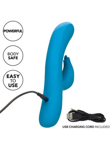 California Exotics Azure Collection Flutter G Spot Rabbit Massager - Rabbit Vibrators