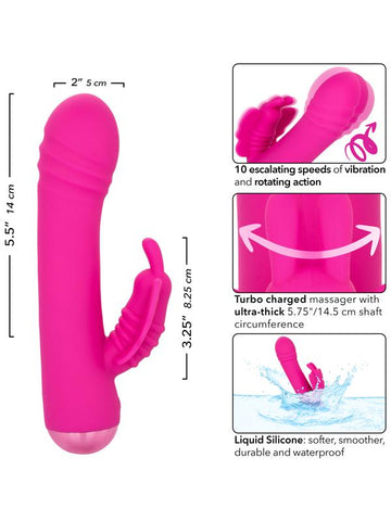 California Exotics Thicc Chubby Rotating Butterfly Vibrator - Rabbit Vibrators
