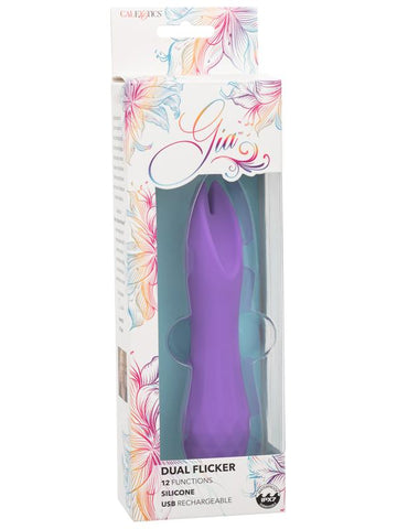 California Exotics Gia Dual Flicker Silicone Vibrator - Personal Massagers