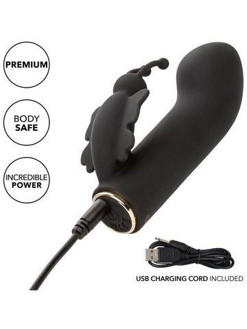 California Exotics Raven Butterfly 10 Function Silicone Vibrator - Rabbit Vibrators