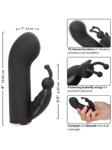 California Exotics Raven Butterfly 10 Function Silicone Vibrator - Rabbit Vibrators