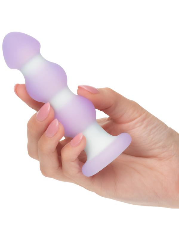 California Exotics Lavender Haze Beaded Vibrating Anal Probe Butt Plugs