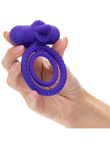 California Exotics Silicone Rechargeable Dual Climaxer Cock Ring - Vibrating Cock Rings