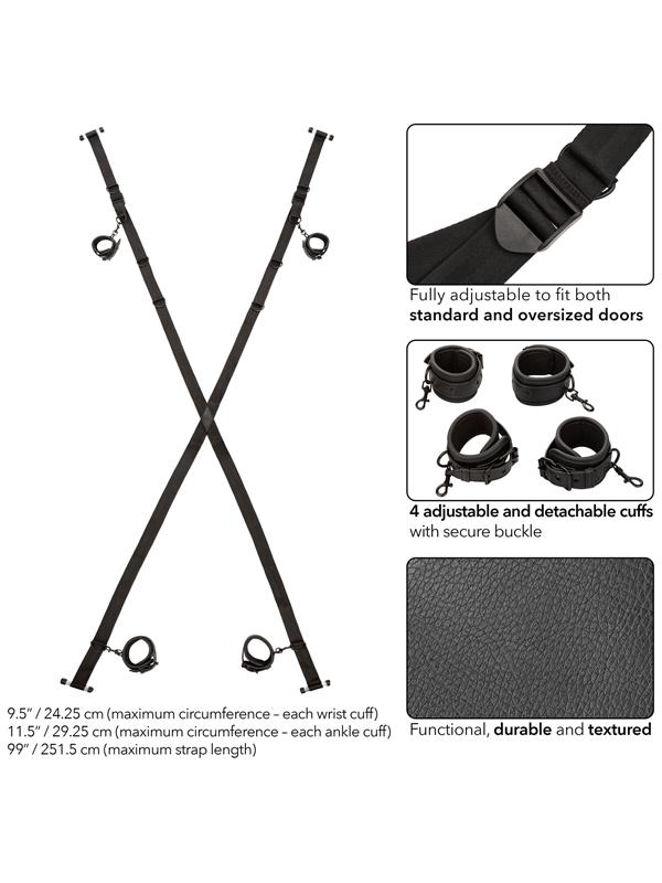 California Exotics Nocturnal Collection Over The Door Cross BDSM Restraints Spreaders and Hangers