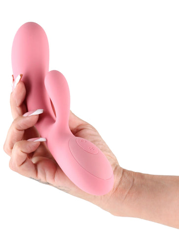 NS Novelties Lust-n-Dreams Samba Rabbit Vibrator Coral - Rabbit Vibrators