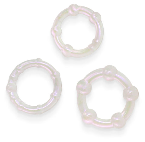 NS Novelties Fantasia Intensity Stretchy Cock Rings Pearl - Cock Ring Sets