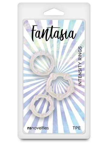 NS Novelties Fantasia Intensity Stretchy Cock Rings Pearl - Cock Ring Sets