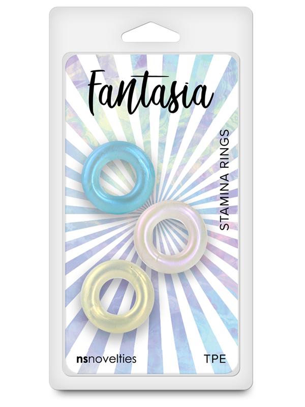 NS Novelties Fantasia Stamina Cock Rings Set Multicolor Cock Ring Sets