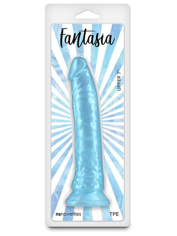 NS Novelties Fantasia Upper 7 Inch Realistic Cock Turquoise - Realistic Dildos
