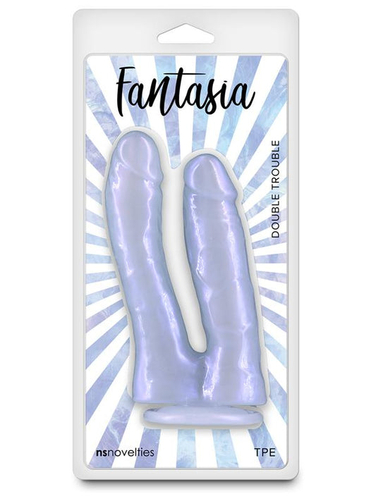 Colours Fantasia Double Trouble Realistic Dong Azure - Double Ender