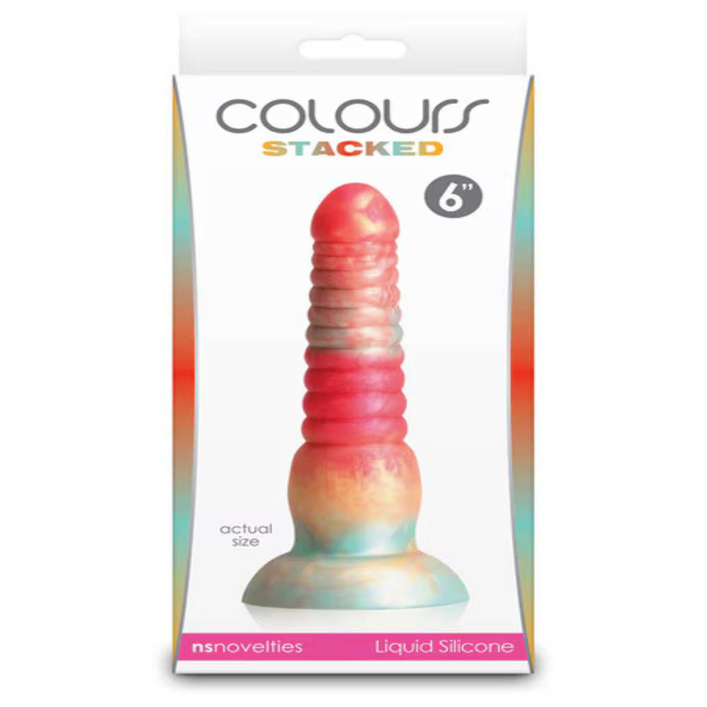 NS Novelties Colours Stacked 6 Inch Silicone Dildo Realistic Dildos
