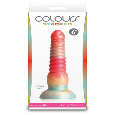 NS Novelties Colours Stacked 6 Inch Silicone Dildo - Realistic Dildos
