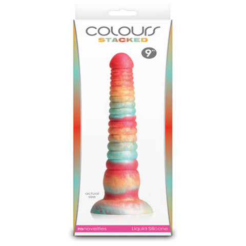 NS Novelties Colours Stacked 9 Inch Realistic Dildo - Realistic Dildos