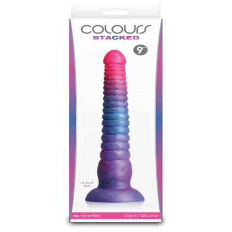 NS Novelties Colours Stacked 9 Inch Realistic Dildo - Realistic Dildos