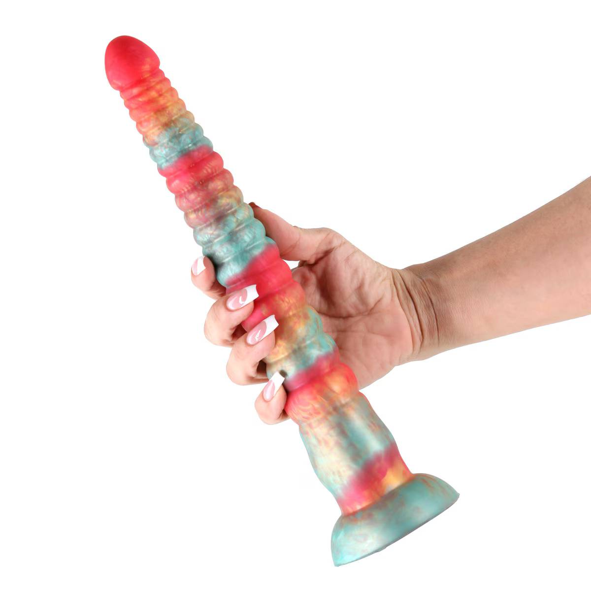 NS Novelties Colours Stacked 12 Inch Silicone Dildo Realistic Dildos