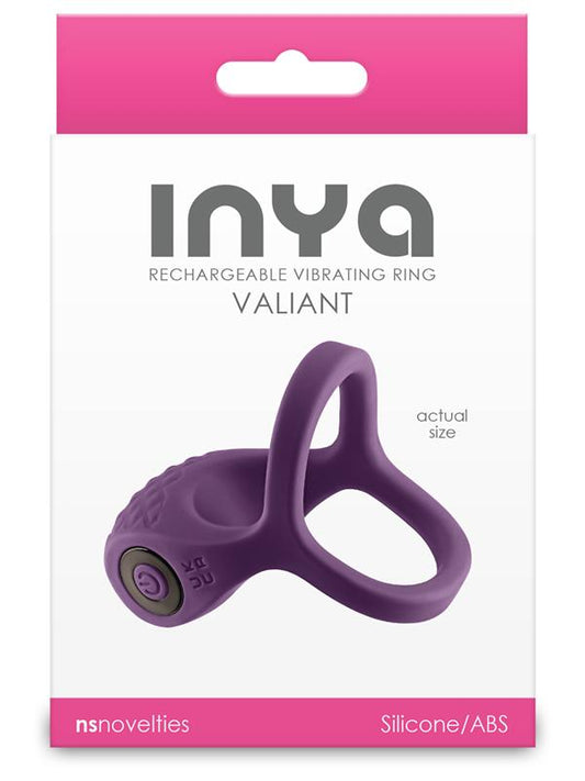 NS Novelties INYA Valiant Vibrating Cock Ring Berry Vibrating Cock Rings