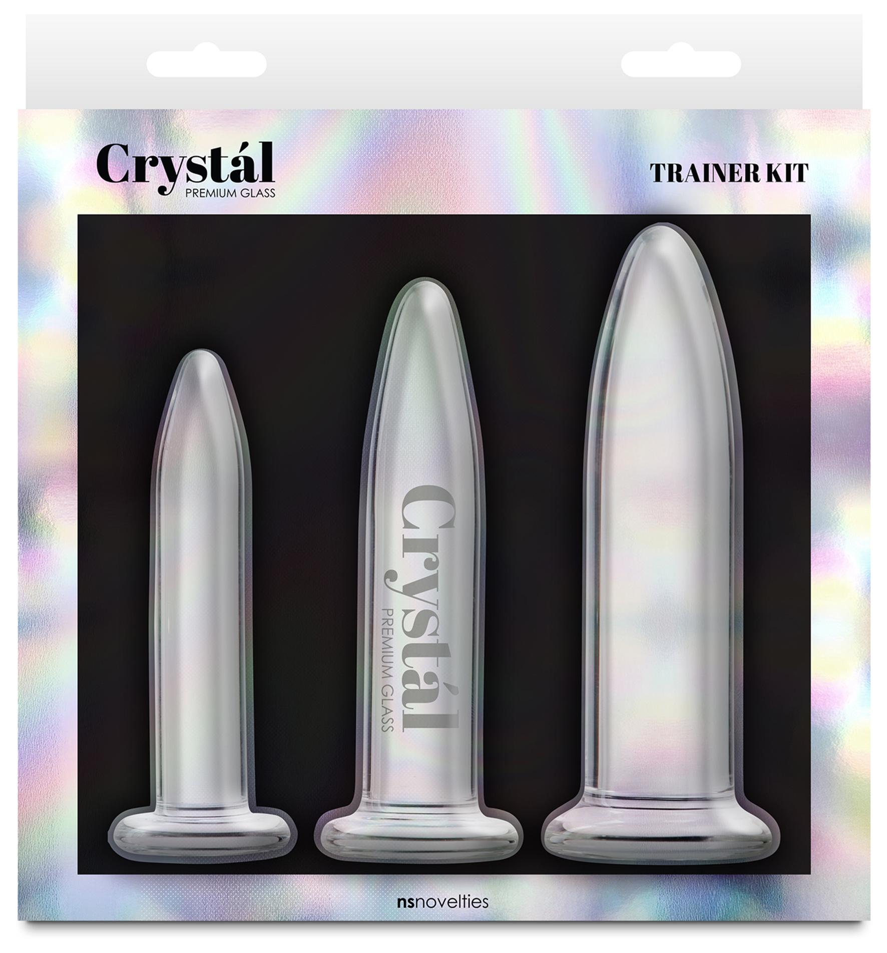 NS Novelties Crystal 3 Piece Anal Trainer Kit Clear Butt Plugs