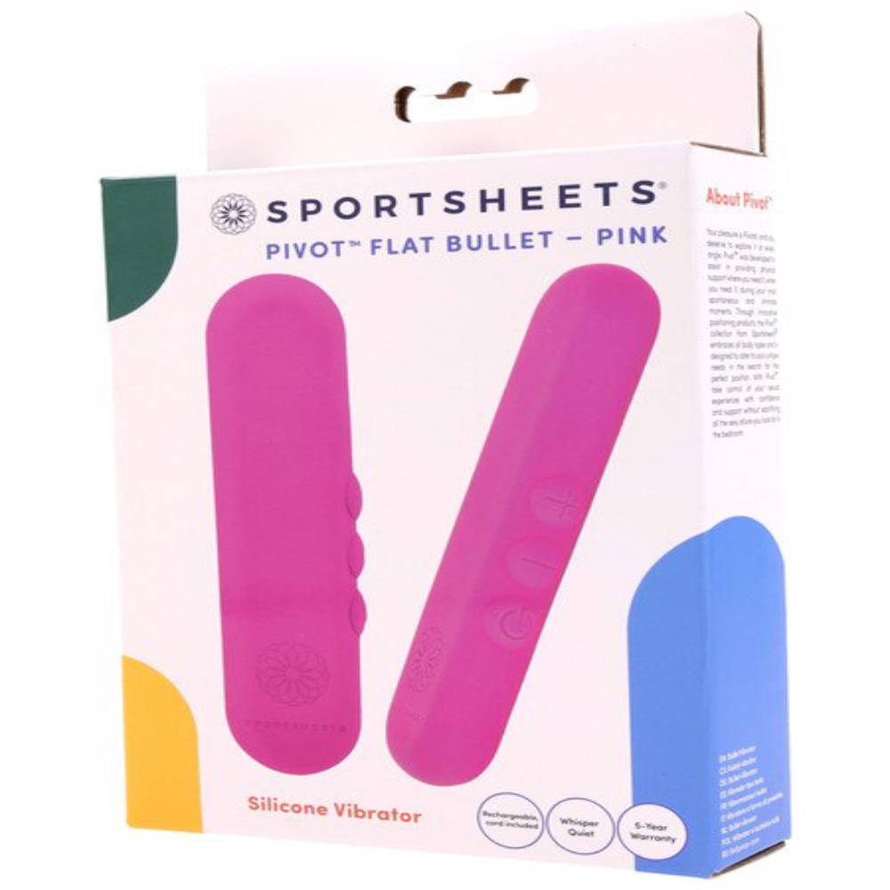 Sportsheets Pivot Flat 5 Speeds Silicone Bullet Vibrator Bullet Vibrators