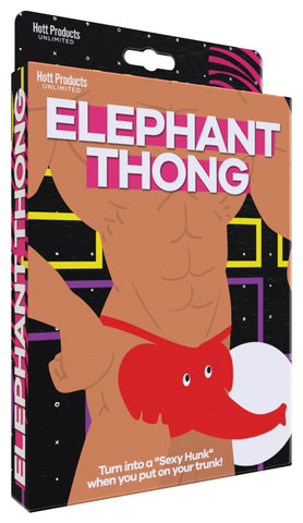 Hott Products Cotton with Stretch Waistband Elephant Thong - Party Gifts and Novelties