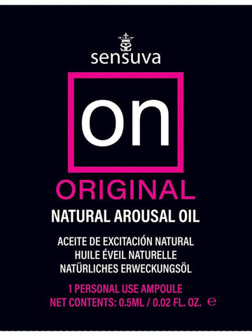 Sensuva On Original Arousal Adult Massage Oil Ampoule Packet - Massage Oils and Lubricants