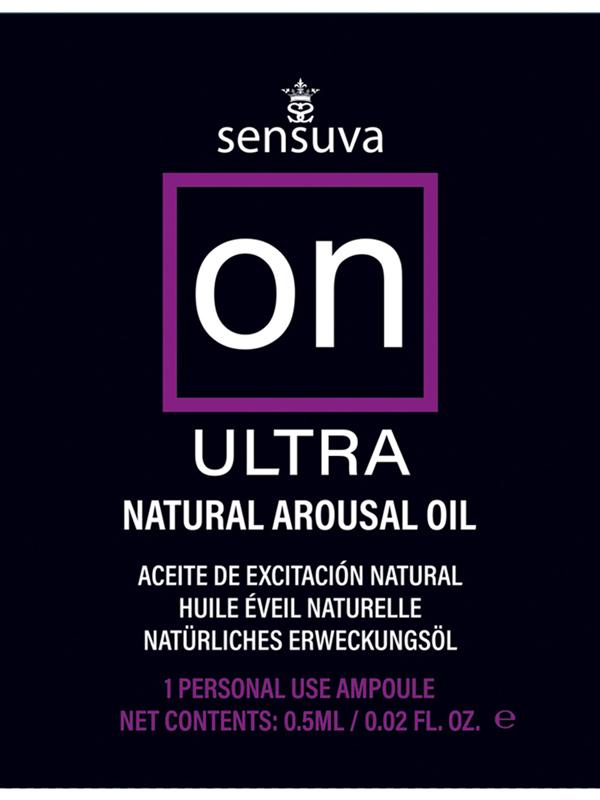 Sensuva On Ultra Arousal Massage Oil Single Use Ampoule Packet Massage Oils and Lubricants