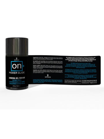 Sensuva On Power Glide Arousal Gel For Him 50ml - Delay and Excite Sprays