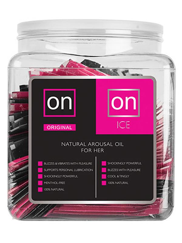 Sensuva On Arousal Oil Original & ICE Single Use Ampoule Tub 75 Piece Massage Oils and Lubricants