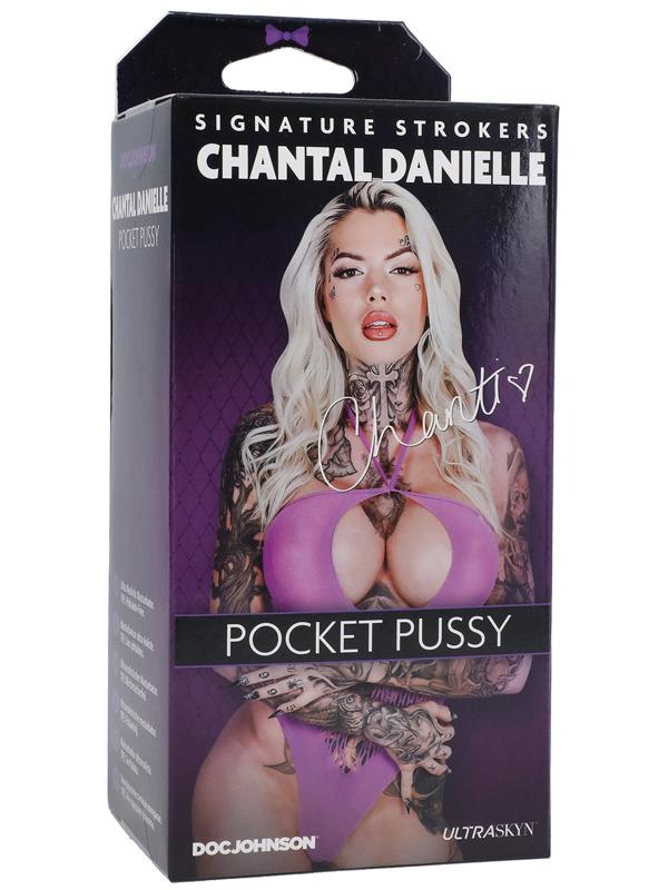 Doc Johnson Signature Strokers Chantal Danielle ULTRASKYN Pocket Pussy Stroker Vanilla Masturbators and Strokers